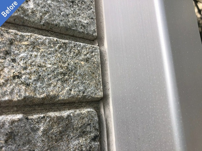 外壁塗装前のサッシ廻り