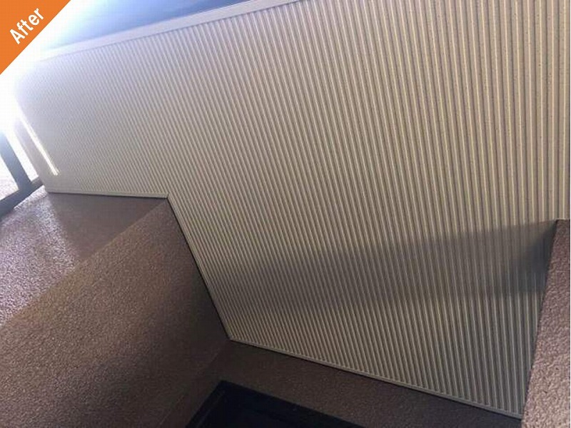 外壁塗装後の玄関軒天