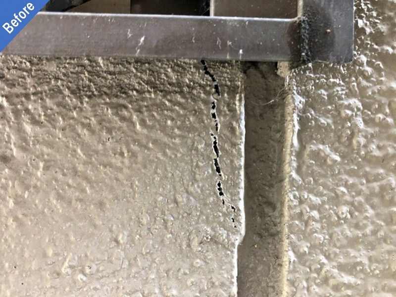 外壁塗装前のサッシ廻り