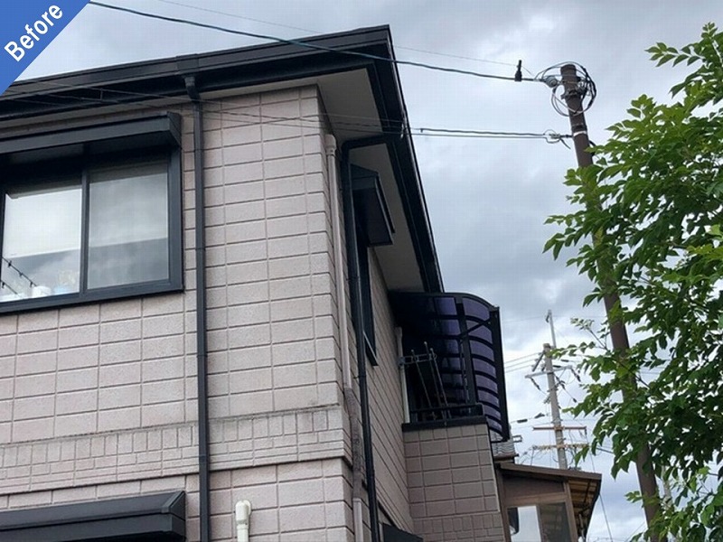 外壁塗装前の旭化成ヘーベルハウスのセラミック仕上げのALC
