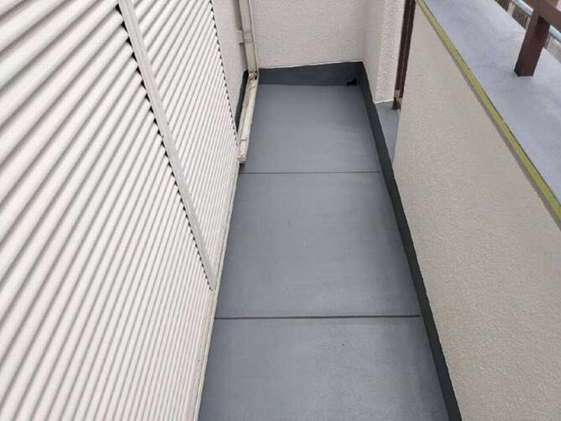 簡易防水後のベランダ