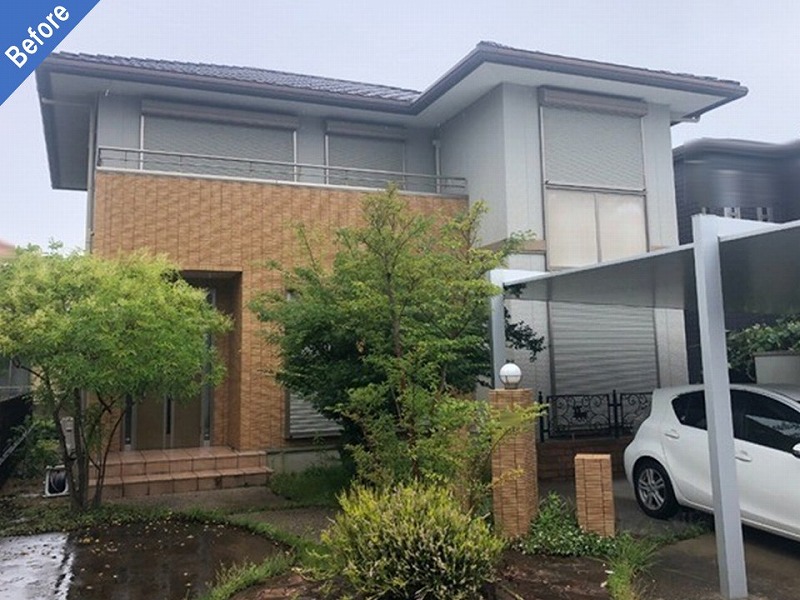 貝塚市の外壁塗装前のトヨタホーム