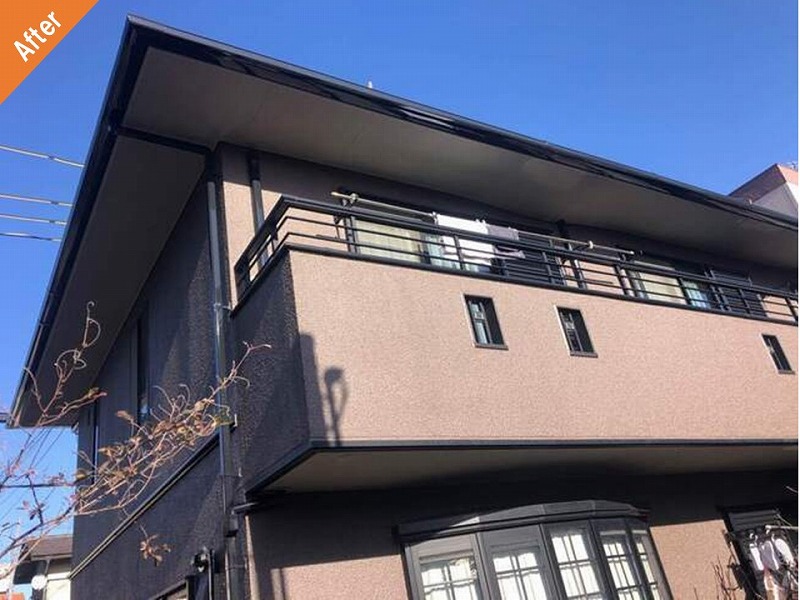 外壁塗装後のベランダ外壁