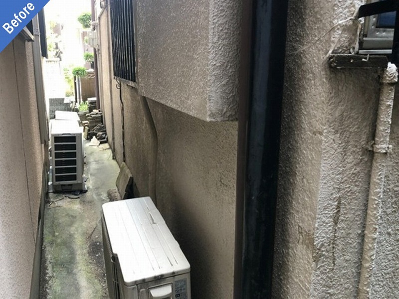 外壁塗装前のモルタル