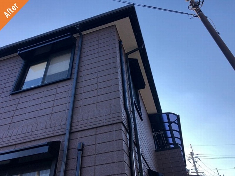 外壁塗装後の旭化成ヘーベルハウスの多彩模様仕上げのALC