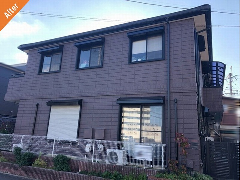 外壁塗装後の旭化成ヘーベルハウスの全景