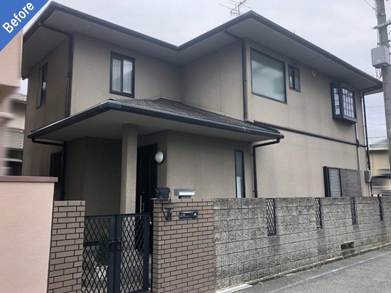 羽曳野市の外壁塗装前のパナホーム