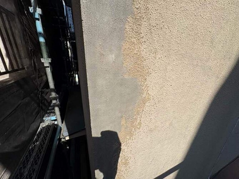 左官補修後のモルタル外壁