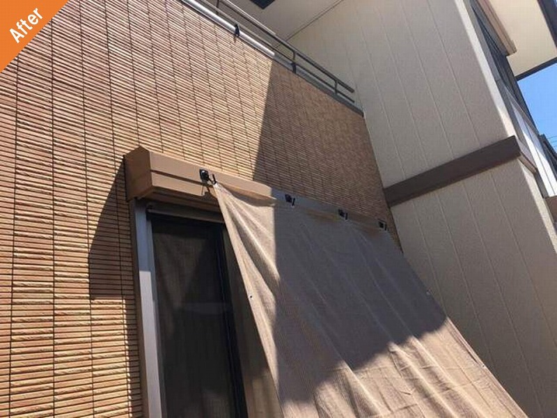 外壁塗装後のシャッターボックス