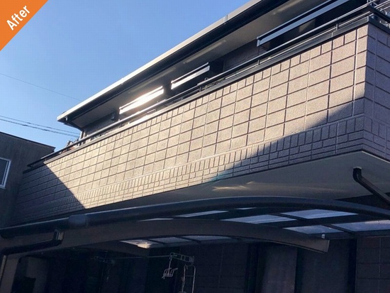 外壁塗装後の旭化成ヘーベルハウスのALC