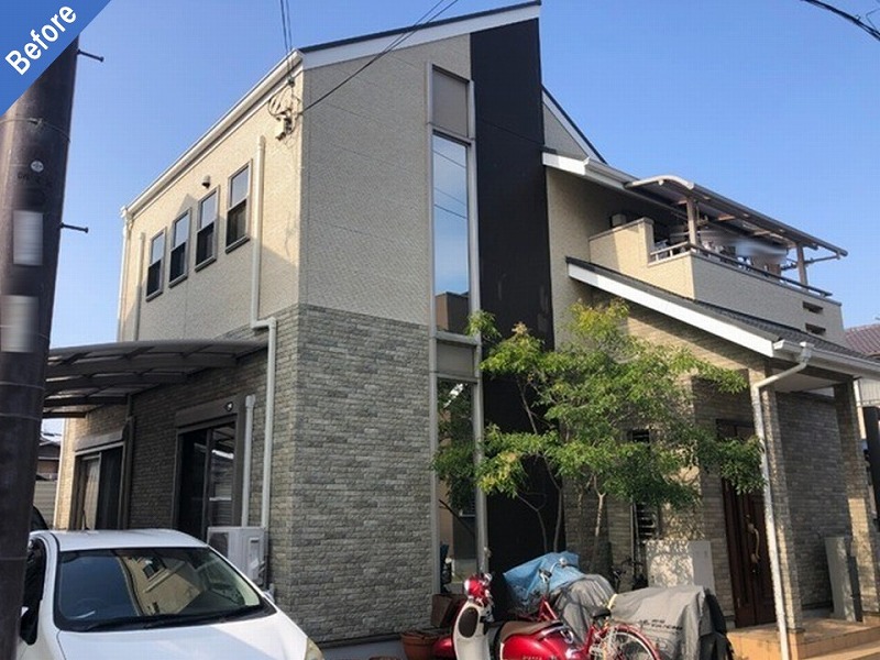 外壁塗装前の戸建て住宅