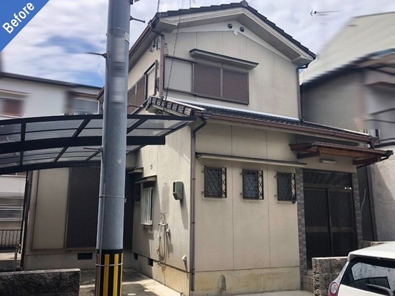 外壁塗装前の築28年の中古住宅