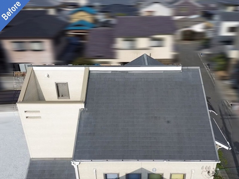 屋根塗装前のスレート瓦