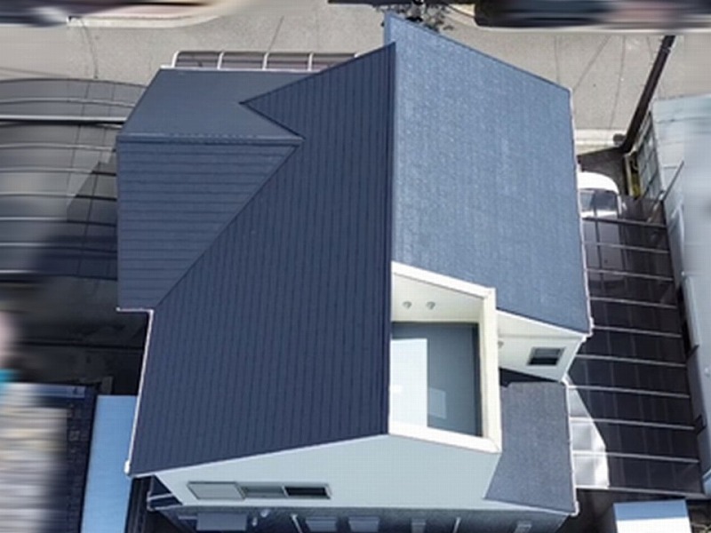 屋根塗装後のドローン点検