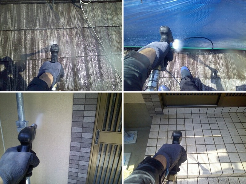 建物全体の高圧洗浄工事