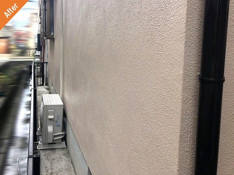 外壁塗装後の外壁背面