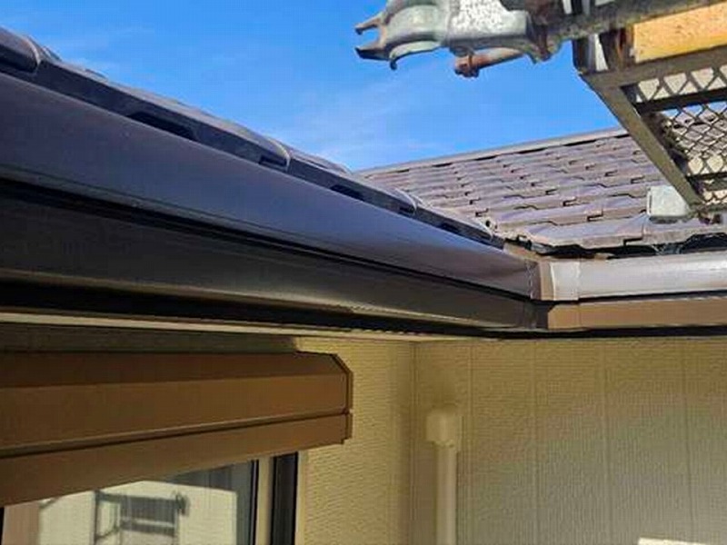 塗装後の軒樋