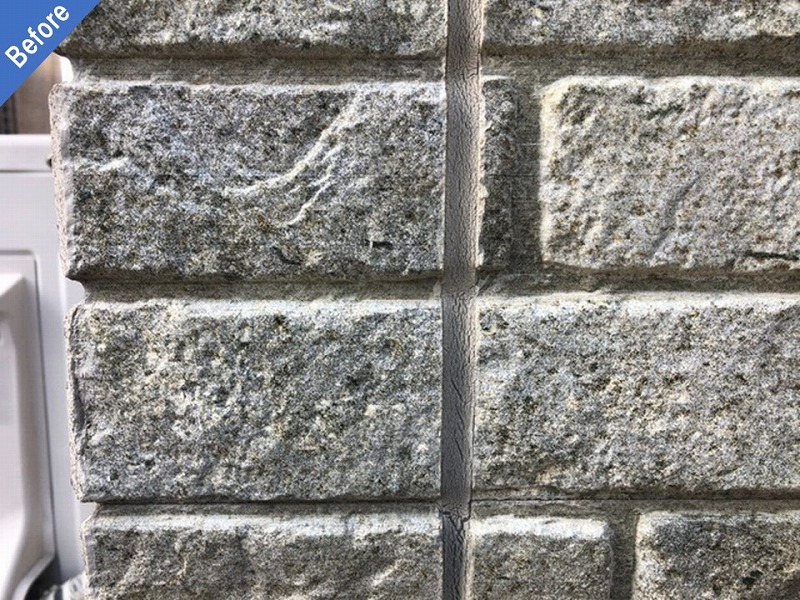 外壁塗装前の目地のひび割れ