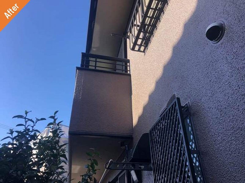 外壁塗装後のベランダ