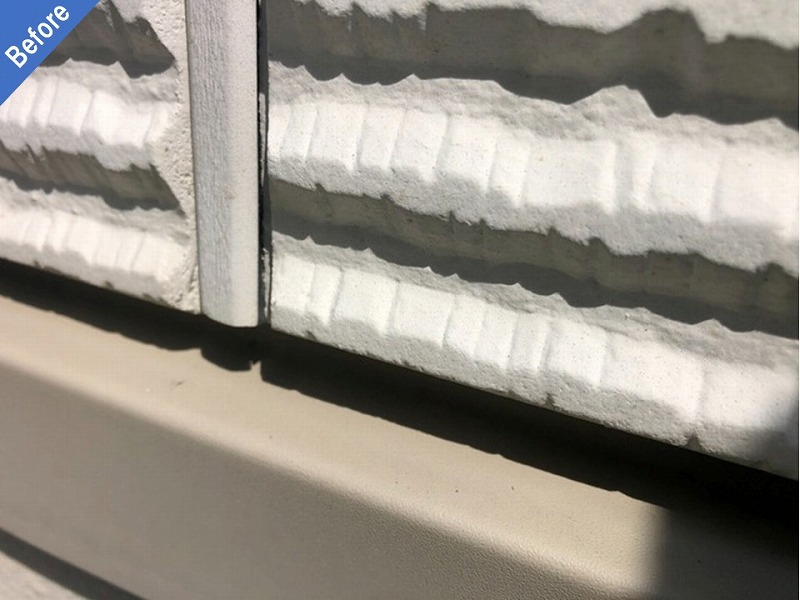 外壁塗装前の目地