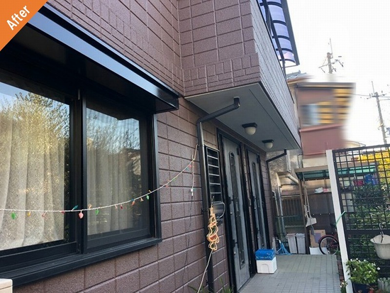 外壁塗装後の1階外壁