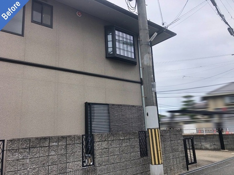 外壁塗装前のパナホームの外壁