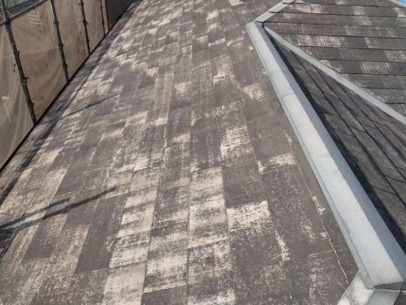 高圧洗浄後のスレート瓦全景