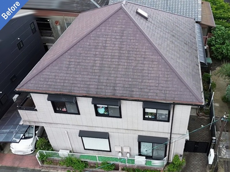 屋根工事前の旭化成ヘーベルハウスの全景