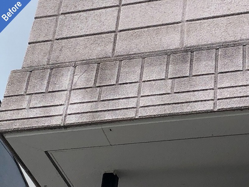 外壁塗装前のALCと軒天