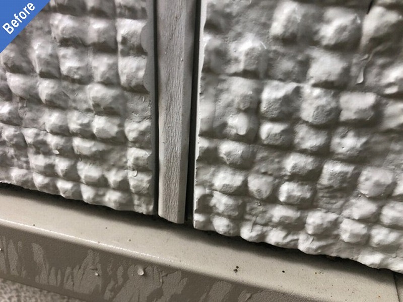 外壁塗装前の目地のガスケット