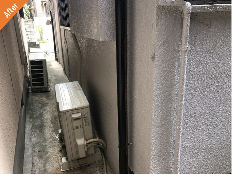 外壁塗装後のモルタル