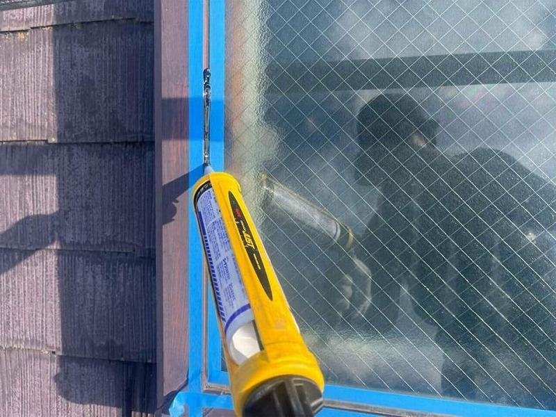 トップライトのコーキング工事