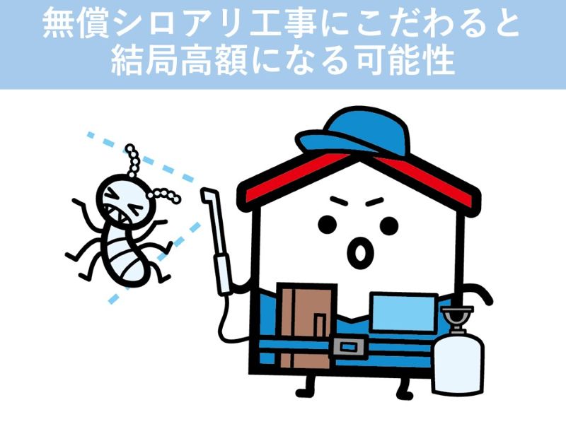 無償シロアリ工事にこだわると結局高額になる可能性
