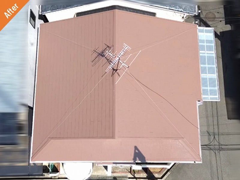 屋根塗装後のスレート瓦