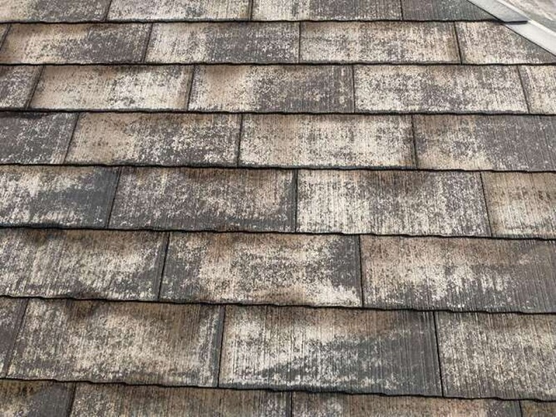 高圧洗浄後のスレート瓦