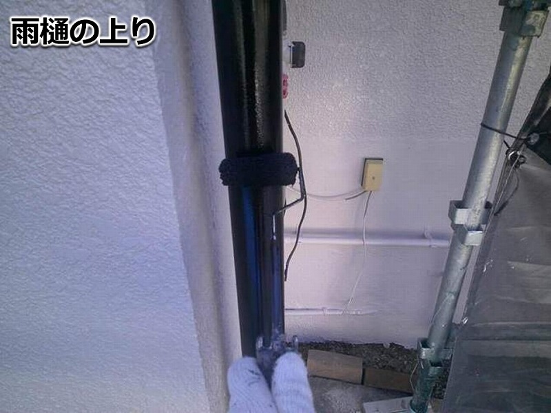 雨樋の上塗り