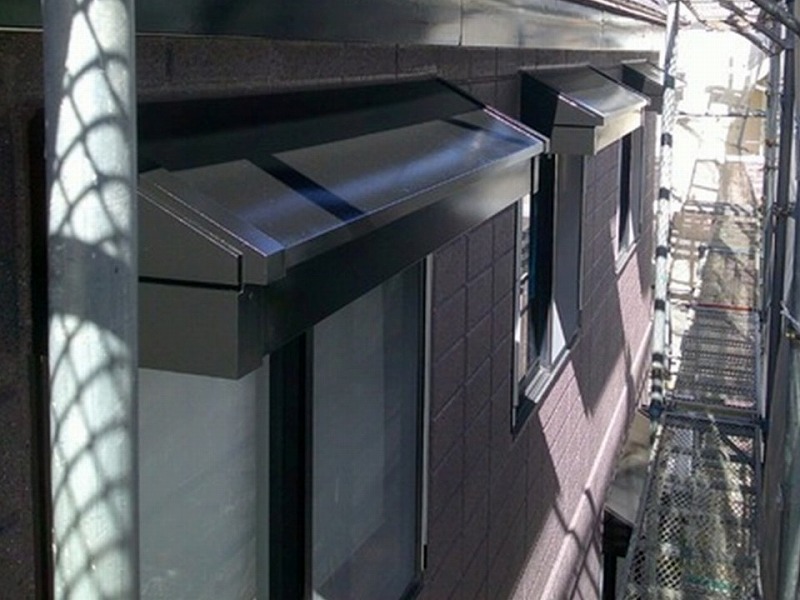 塗装後のシャッターボックス