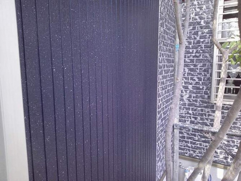 塗装後の縦ラインのアクセントカラー