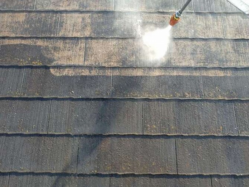 屋根の高圧洗浄工事