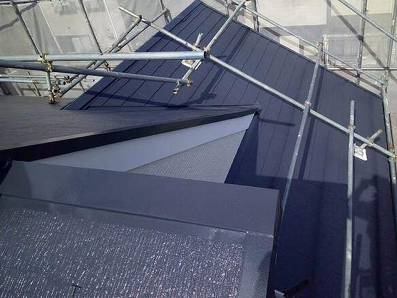 屋根塗装後のスレート瓦