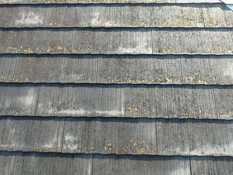 高圧洗浄前のスレート瓦