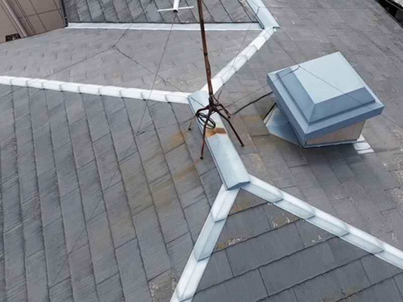 スレート瓦のドローン点検