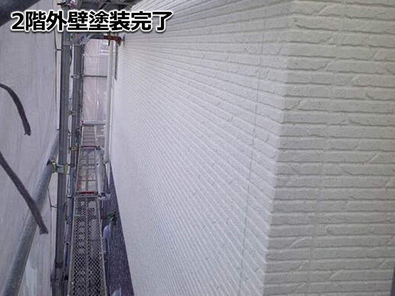 2階外壁塗装完了