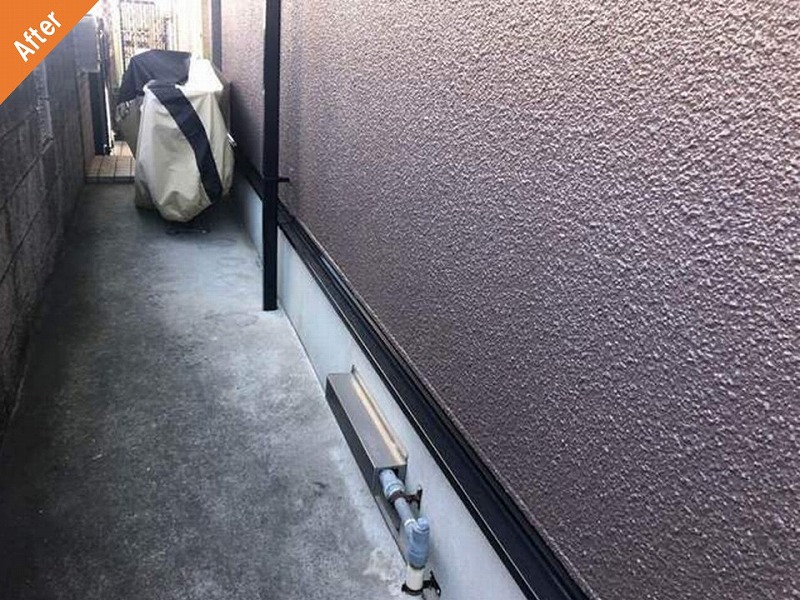外壁塗装後の水切りと基礎