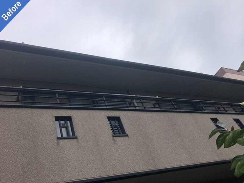 外壁塗装前のベランダ外壁