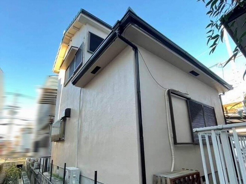 足場解体後の外壁