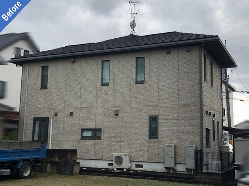 外壁塗装前の積水ハウスのダインコンクリート