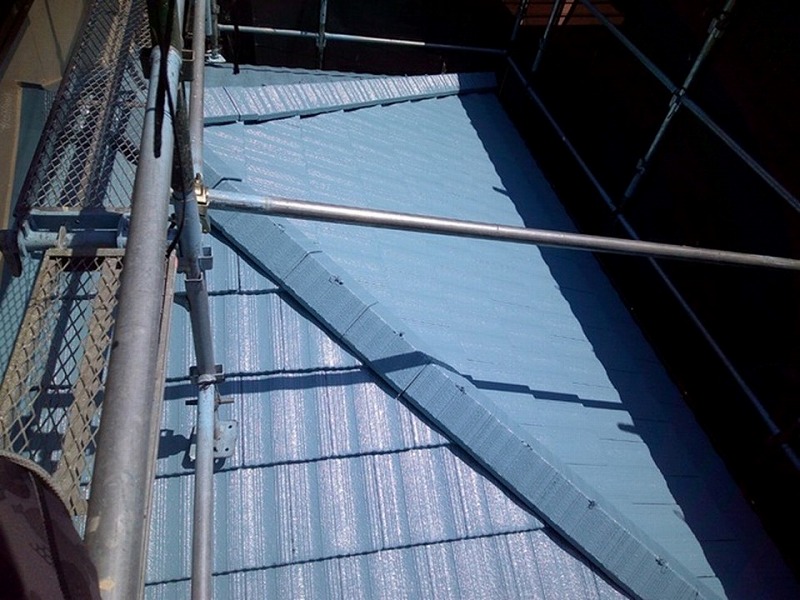 屋根塗装後の下屋根