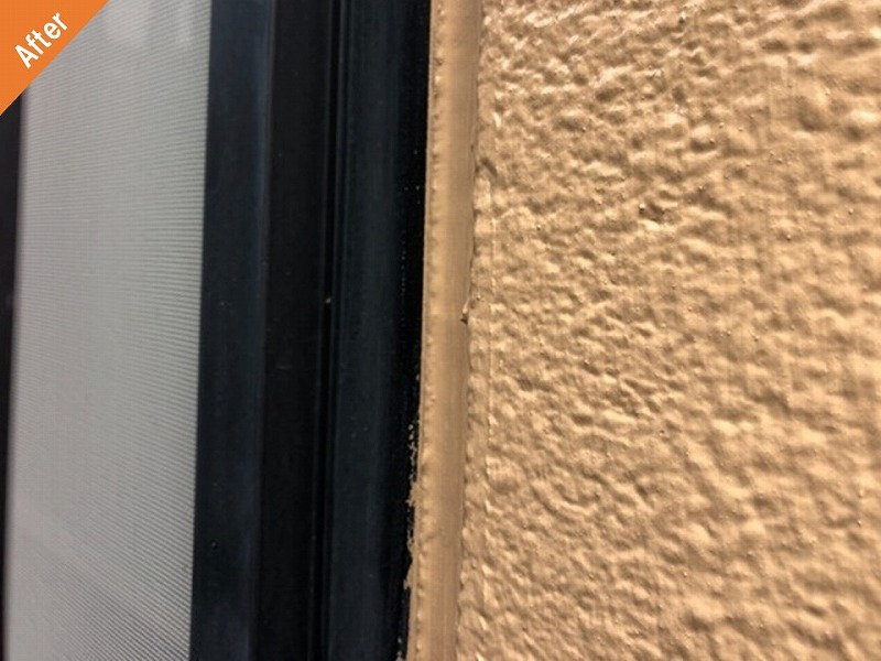 外壁塗装後のサッシ廻り