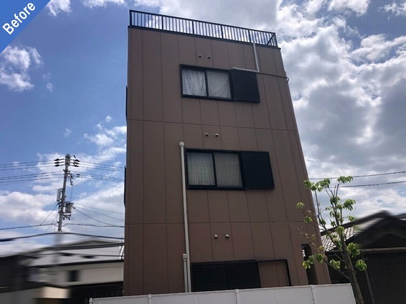 外壁塗装前のALC外壁の住宅